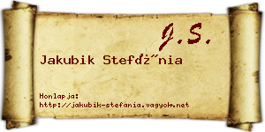 Jakubik Stefánia névjegykártya